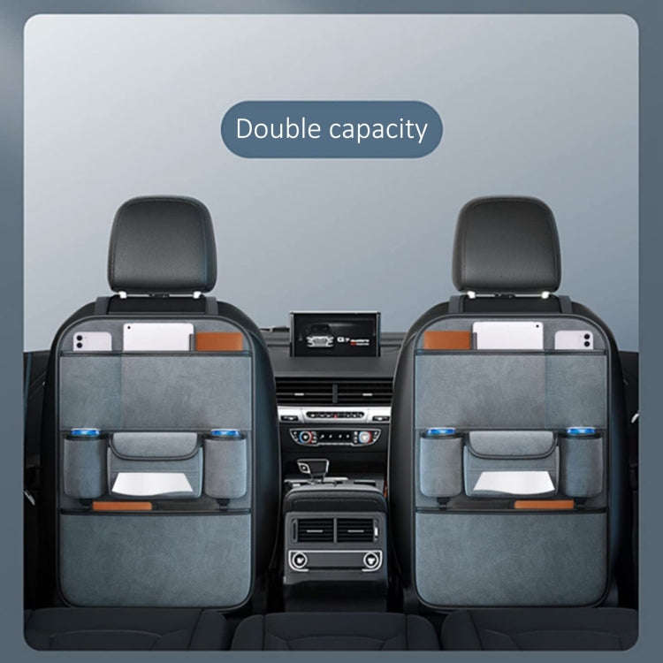 Multifunction Car Seat Back Storage Bag Seat Back Pocket Car Utility Storage Hanging Bag(Gray)