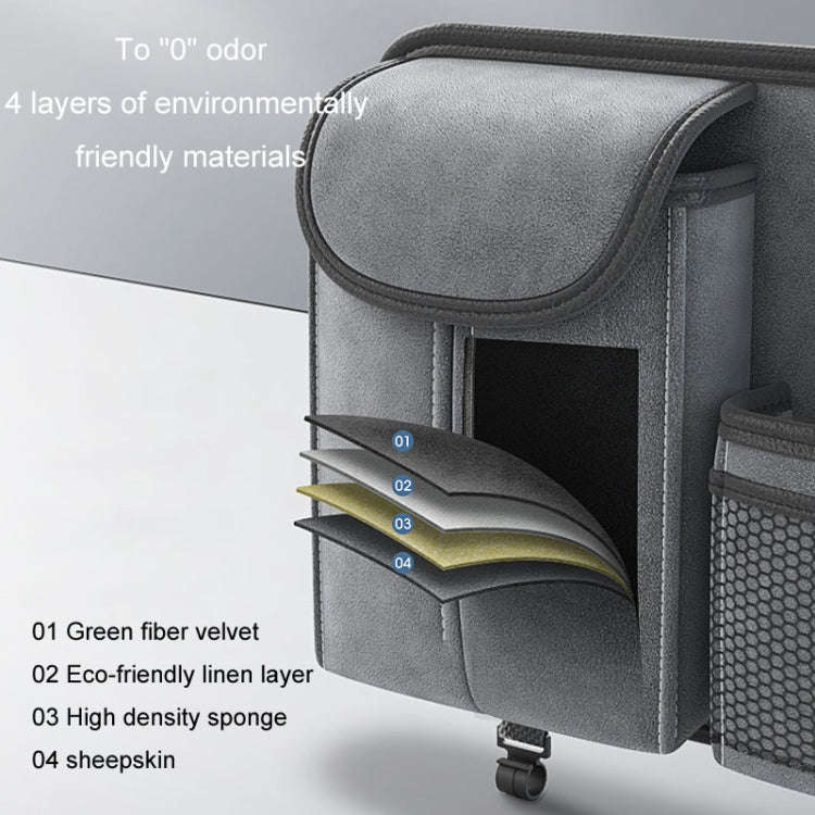 Car Seat Back Organizer Multifunctional Storage Bag Decorative Products(Gray)