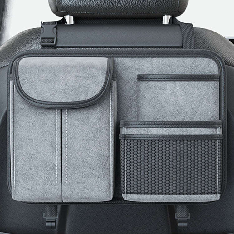 Car Seat Back Organizer Multifunctional Storage Bag Decorative Products(Gray)