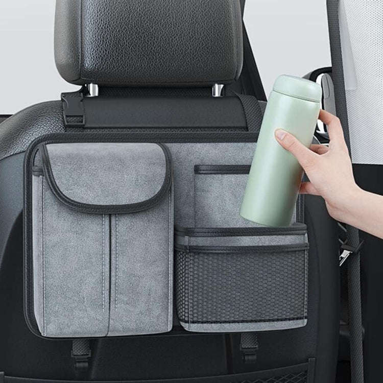 Car Seat Back Organizer Multifunctional Storage Bag Decorative Products(Brown)