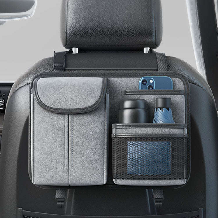 Car Seat Back Organizer Multifunctional Storage Bag Decorative Products(Gray)