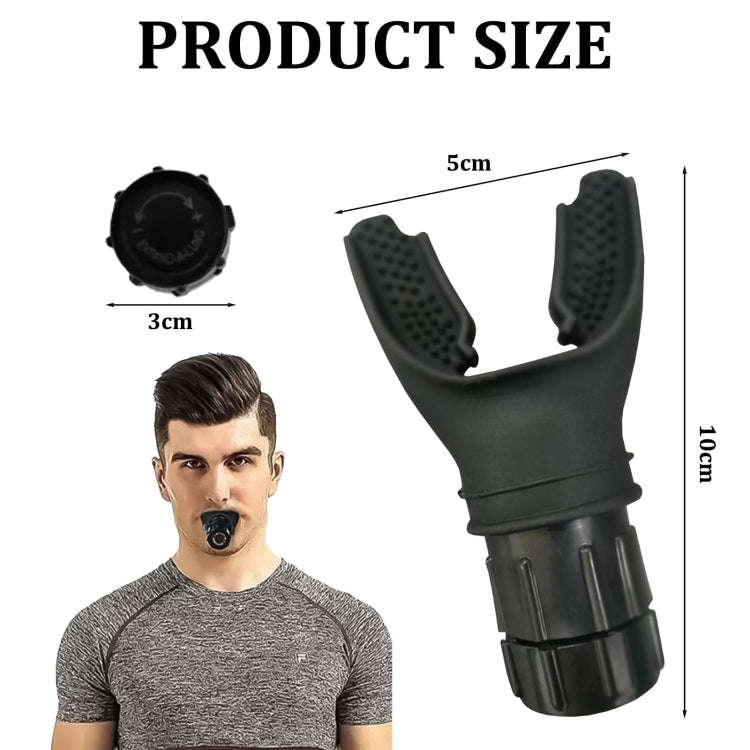 Breathing Exerciser Trainer Adjusts Resistance Lung Capacity Strengthener(Black)