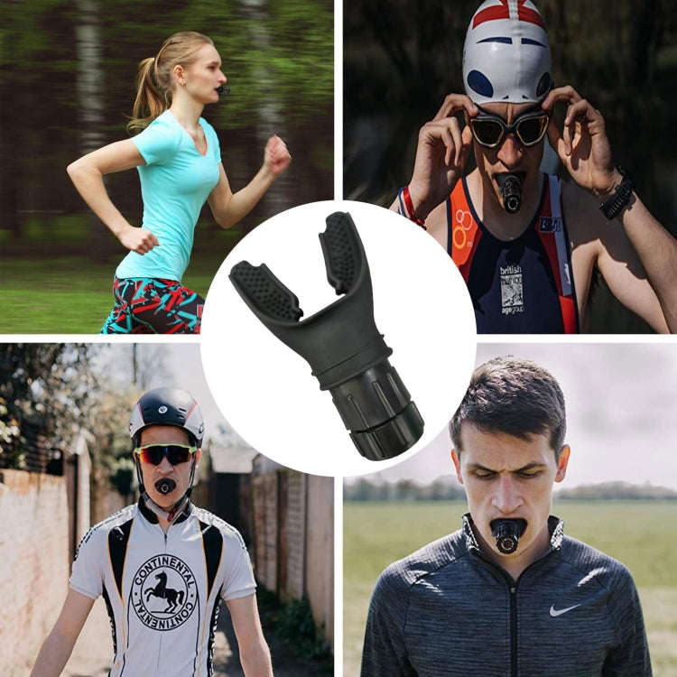Breathing Exerciser Trainer Adjusts Resistance Lung Capacity Strengthener(Black)