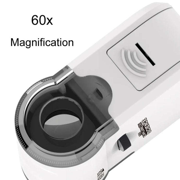 60x Portable Mini Microscope Pendant With LED Lights Outdoor Exploration Observation Fun Kids Toy...