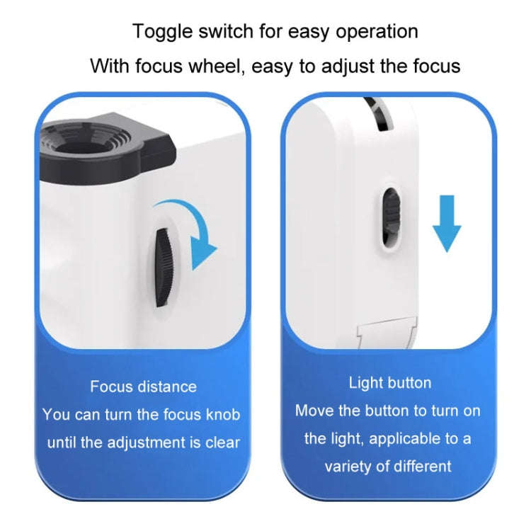 60x Portable Mini Microscope Pendant With LED Lights Outdoor Exploration Observation Fun Kids Toy...