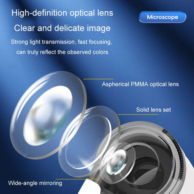 60x Portable Mini Microscope Pendant With LED Lights Outdoor Exploration Observation Fun Kids Toy...