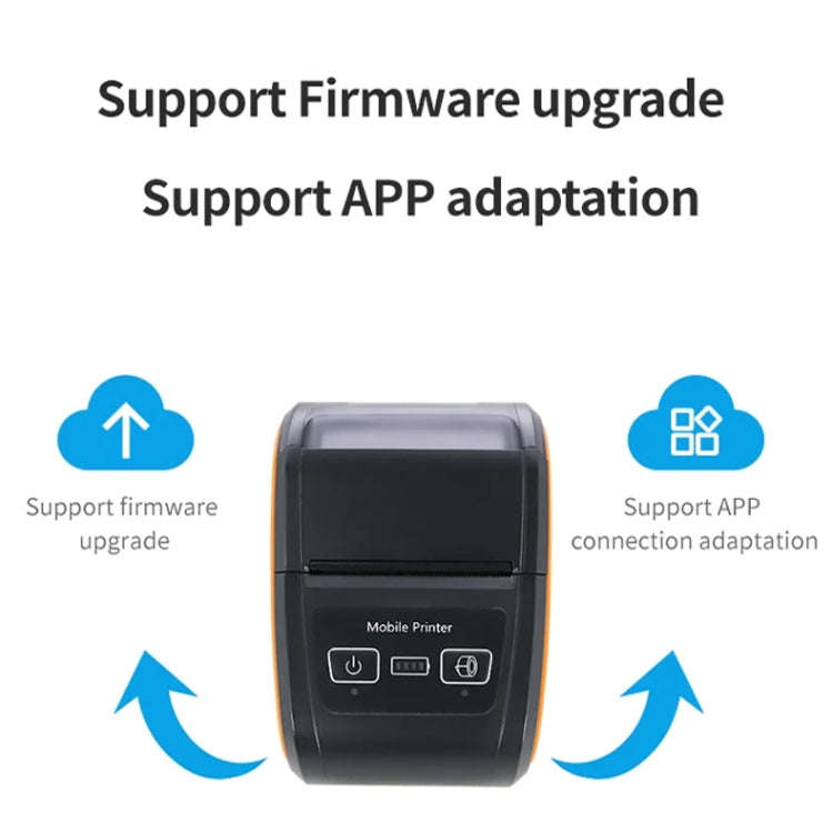 58mm Portable Logistics Takeaway Receipt Bluetooth Thermal Printer(US Plug)