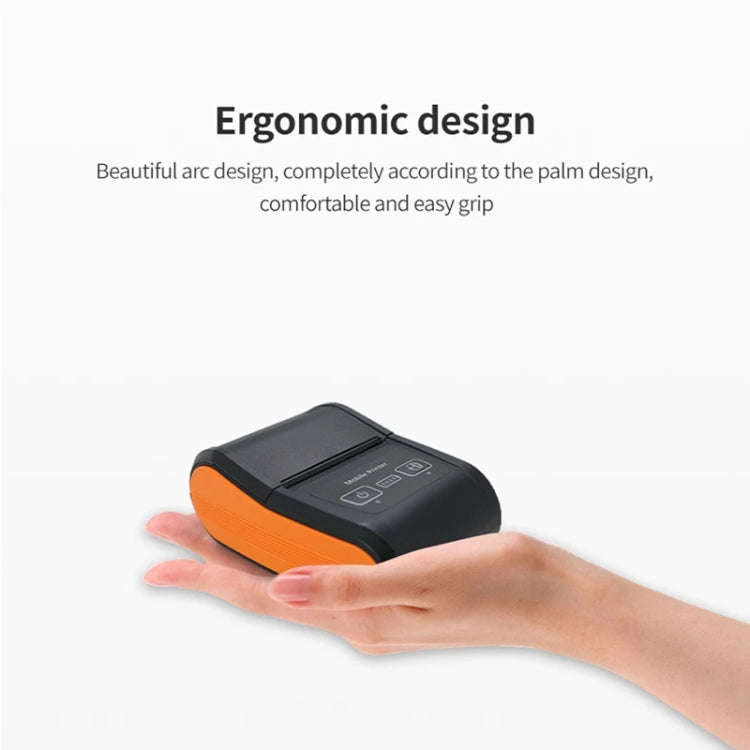 58mm Portable Logistics Takeaway Receipt Bluetooth Thermal Printer(EU Plug)
