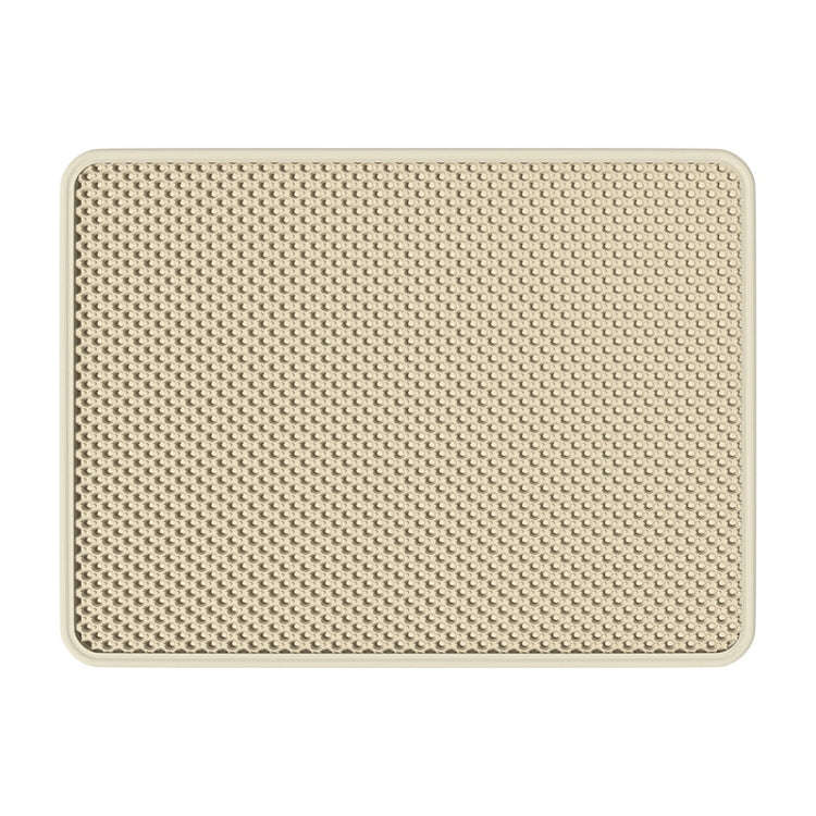 45 x 30cm Filtering And Splash-Proof Litter Mat Pet Double Layer EVA Bedding Pads(Beige)