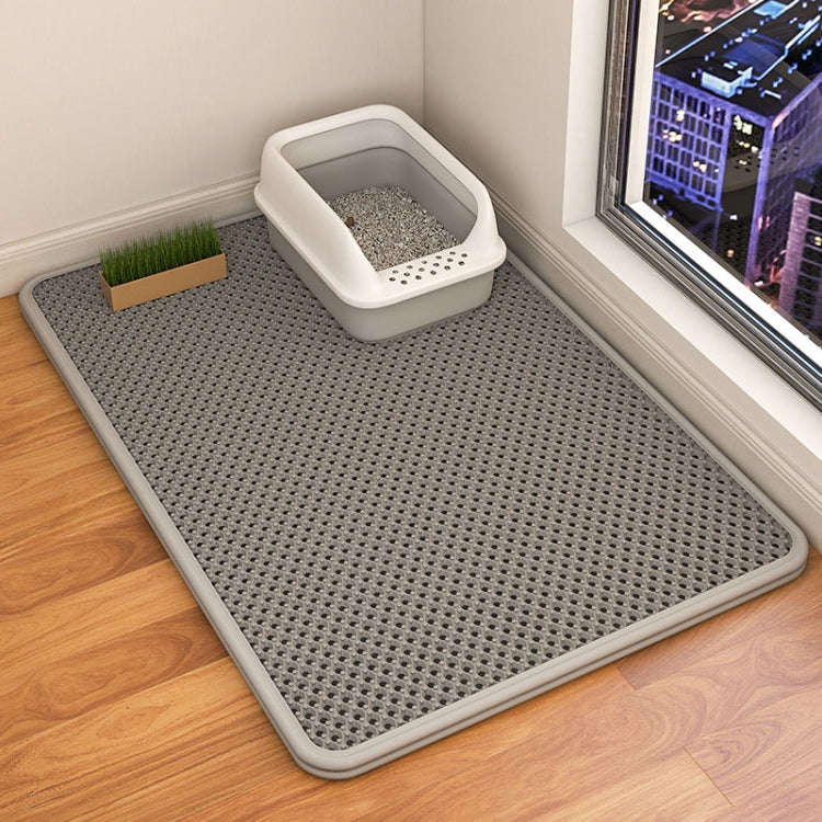 45 x 30cm Filtering And Splash-Proof Litter Mat Pet Double Layer EVA Bedding Pads(Black)