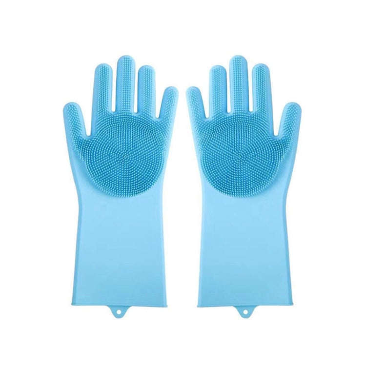 Kitchen Silicone Dishwash Gloves Male And Female Household Chores Cleaning Mitts, Size: 160g(Blue)