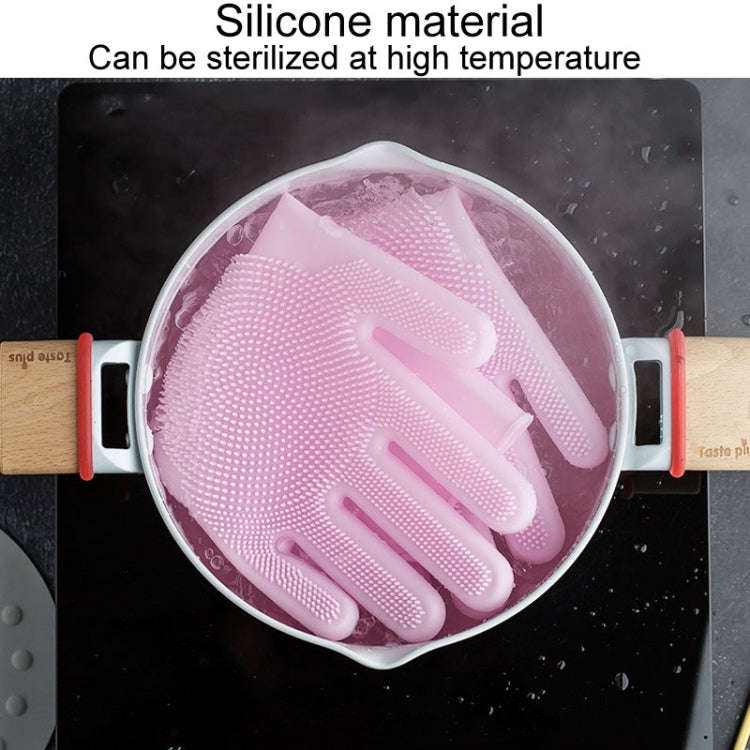 Kitchen Silicone Dishwash Gloves Male And Female Household Chores Cleaning Mitts, Size: 160g(Blue)