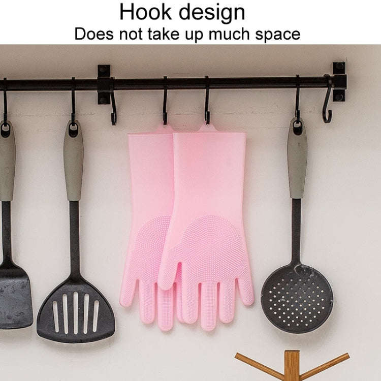 Kitchen Silicone Dishwash Gloves Male And Female Household Chores Cleaning Mitts, Size: 160g(Pink)