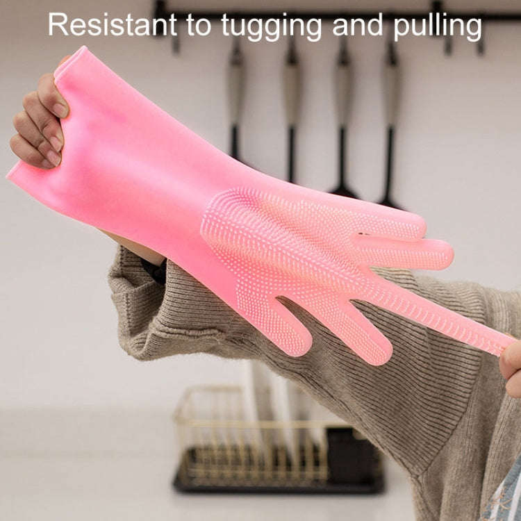 Kitchen Silicone Dishwash Gloves Male And Female Household Chores Cleaning Mitts, Size: 160g(Blue)