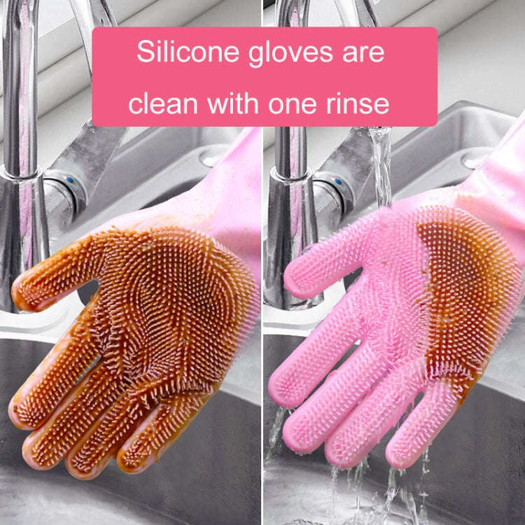 Kitchen Silicone Dishwash Gloves Male And Female Household Chores Cleaning Mitts, Size: 160g(Blue)