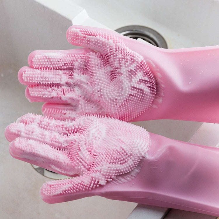 Kitchen Silicone Dishwash Gloves Male And Female Household Chores Cleaning Mitts, Size: 160g(Blue)