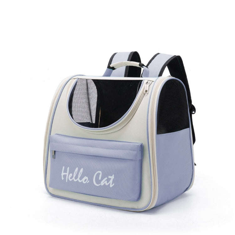 Breathable Cat Backpack Foldable Outdoor Portable Pet Bag(Model 2 Blue)