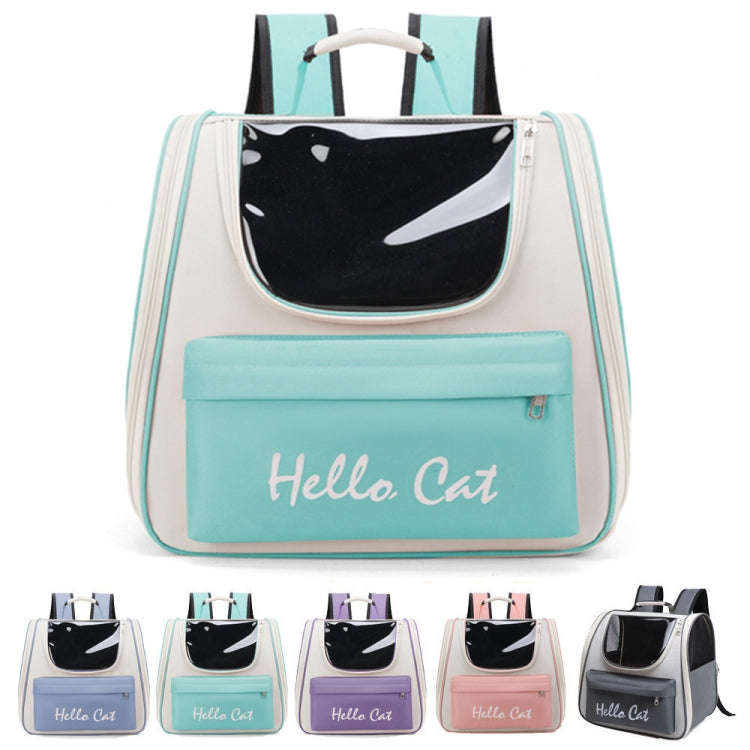 Breathable Cat Backpack Foldable Outdoor Portable Pet Bag(Model 2 Blue)