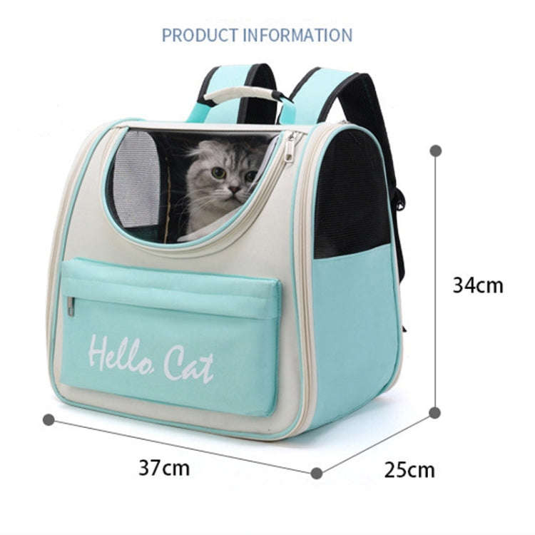 Breathable Cat Backpack Foldable Outdoor Portable Pet Bag(Model 2 Blue)