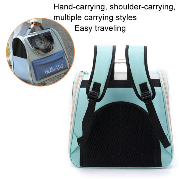 Breathable Cat Backpack Foldable Outdoor Portable Pet Bag(Model 2 Blue)