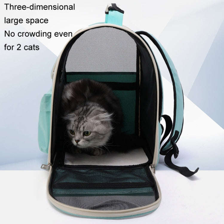 Breathable Cat Backpack Foldable Outdoor Portable Pet Bag(Model 2 Blue)