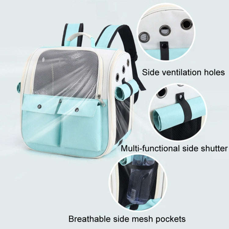 Breathable Square Cat Backpack Foldable Outdoor Portable Pet Bag(Model 4 Pink)