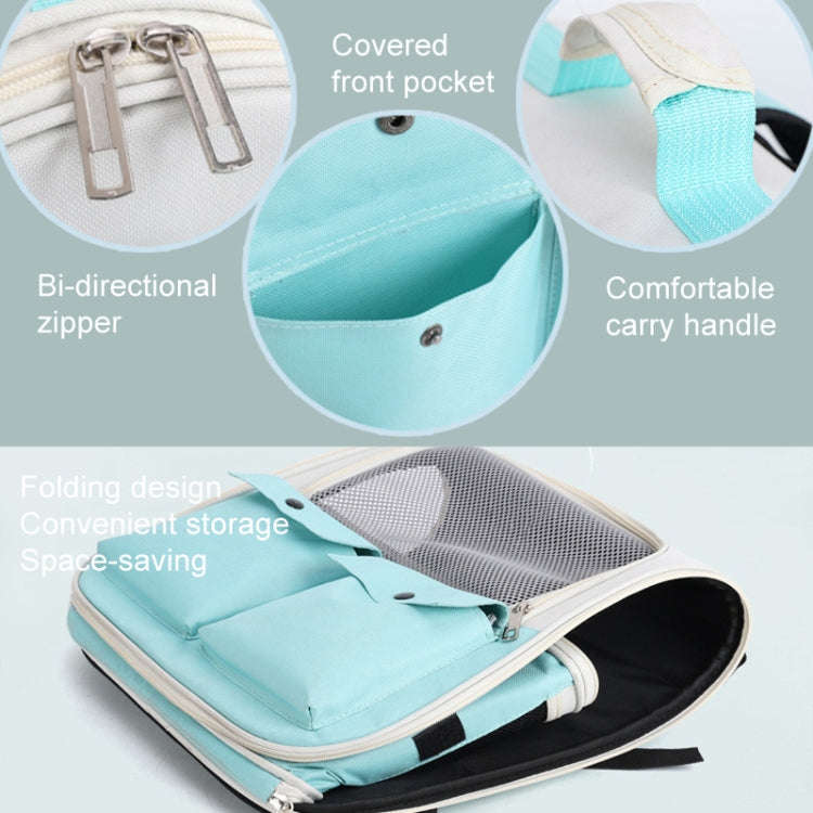 Breathable Square Cat Backpack Foldable Outdoor Portable Pet Bag(Model 4 Pink)