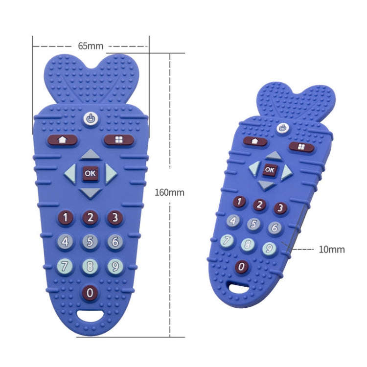 Baby Remote Control Teether Baby Anti Hand Eating Teething Stick Toys(Royal Blue)