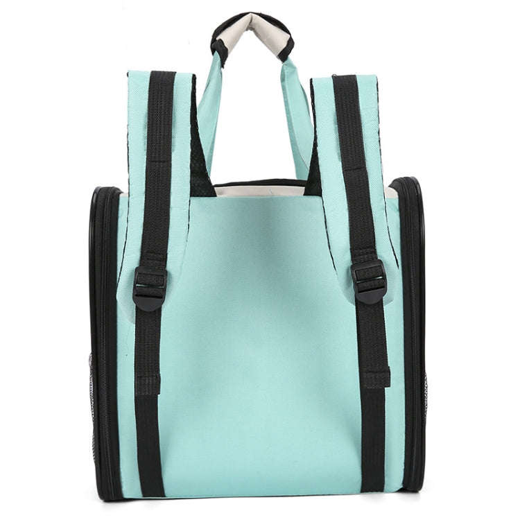 Simple Contrasting Pet Backpack Space Capsule Cat Bag Shoulder Dog Bag(Model 5 Green)