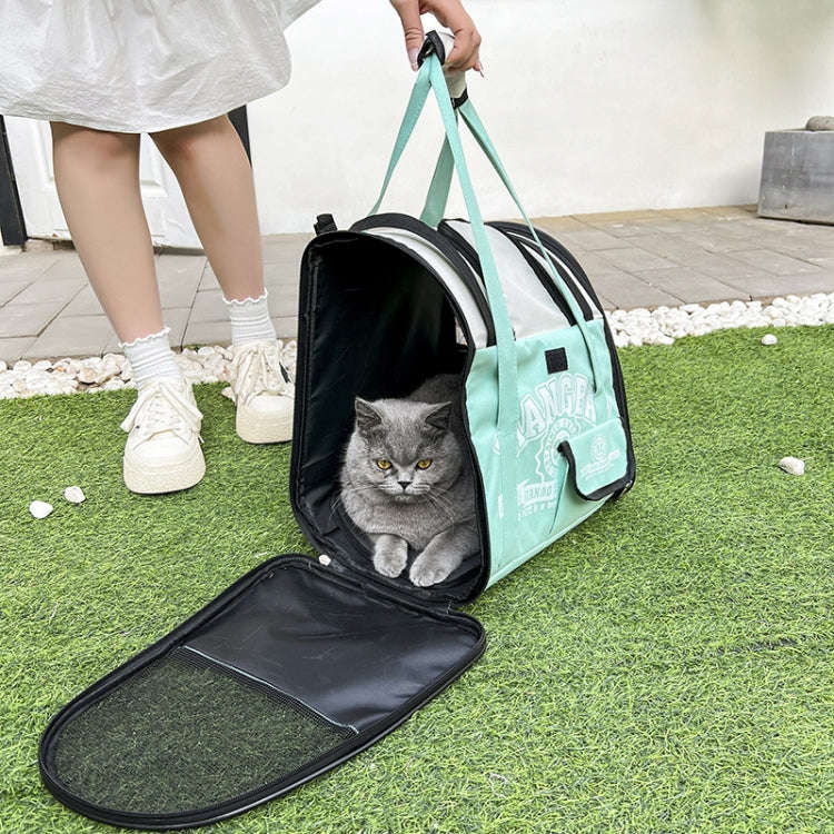 Simple Contrasting Pet Backpack Space Capsule Cat Bag Shoulder Dog Bag(Model 5 Blue)