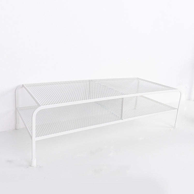 Computer Monitor Elevated Bracket Desk Wrought Iron Rack Organizer, Spec: Double Layer Split