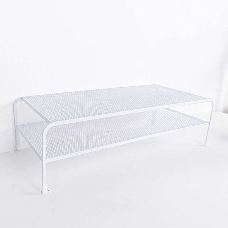 Computer Monitor Elevated Bracket Desk Wrought Iron Rack Organizer, Spec: Deepen Dual Layer