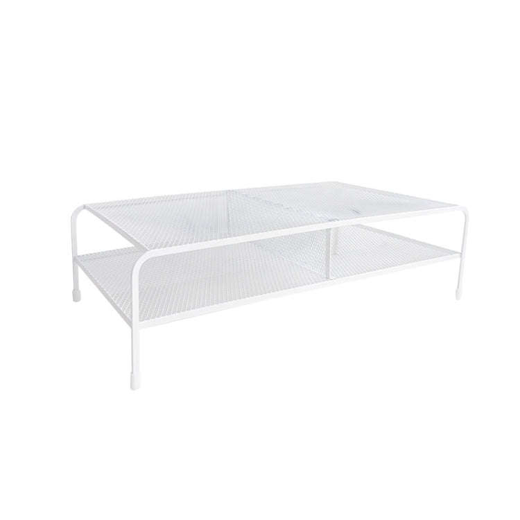 Computer Monitor Elevated Bracket Desk Wrought Iron Rack Organizer, Spec: Deepen Dual Layer