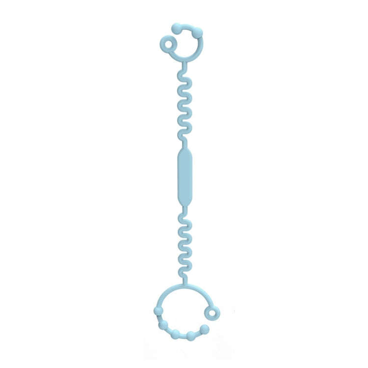 Multifunctional Silicone Bottle Loss Prevention Chain Mug Nipple Clip Fixing Cord(Light Blue)