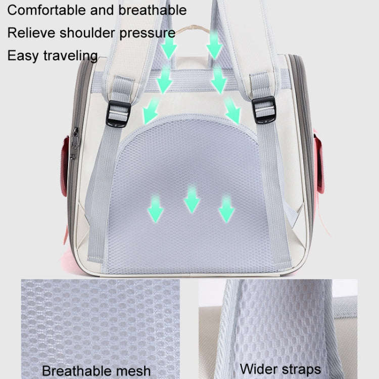 Outdoor Cat Backpack Large Capacity Breathable Pet Bag(Model 7 Green)