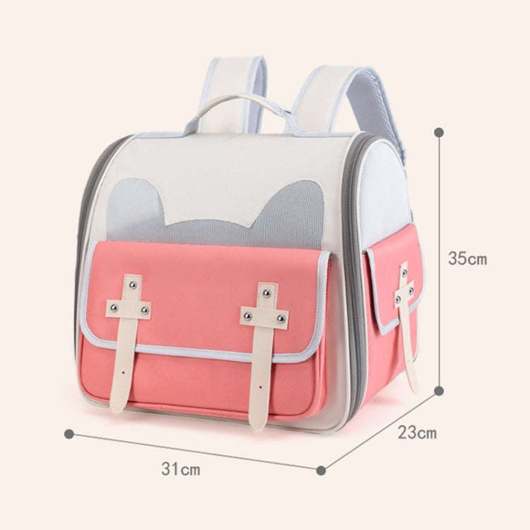 Outdoor Cat Backpack Large Capacity Breathable Pet Bag(Model 7 Green)