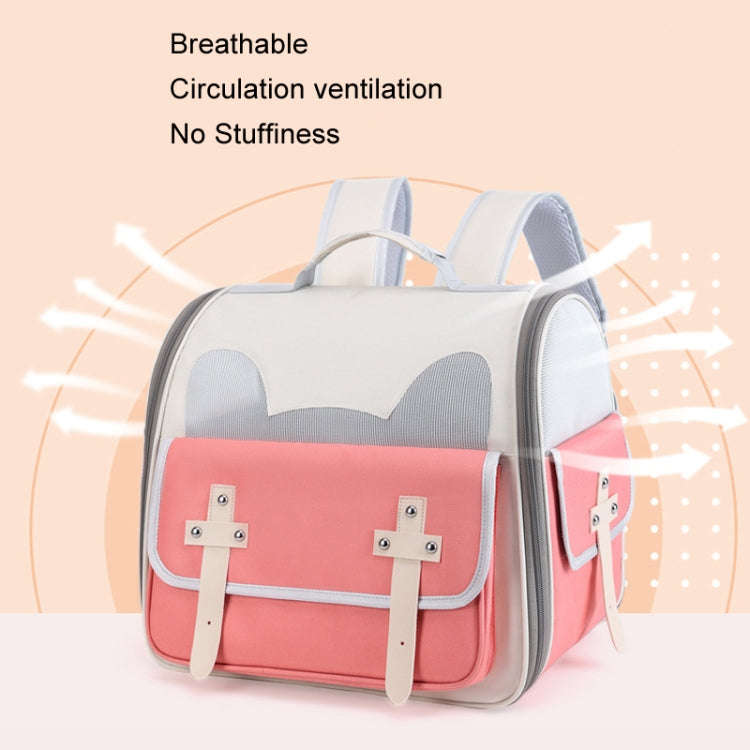 Outdoor Cat Backpack Large Capacity Breathable Pet Bag(Model 7 Green)