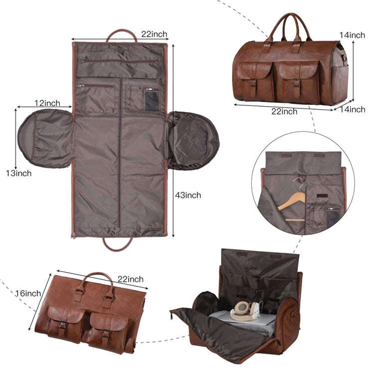Large Capacity Foldable Travel Duffel Bag Outdoor Fitness Bag with Shoe Compartment, Color: Dark ...