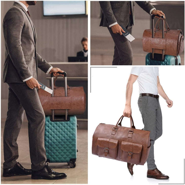 Large Capacity Foldable Travel Duffel Bag Outdoor Fitness Bag with Shoe Compartment, Color: Grey