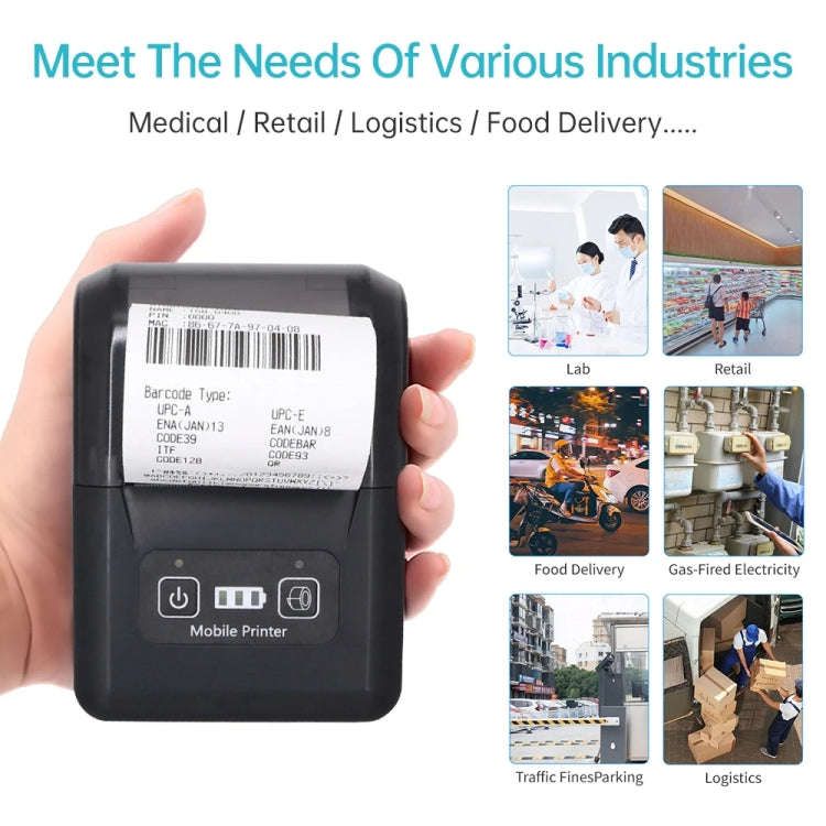 58mm Portable USB Charging Home Phone Bluetooth Thermal Printer(EU Plug)