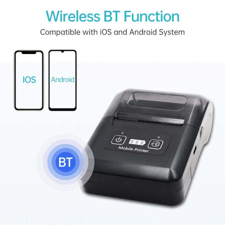 58mm Portable USB Charging Home Phone Bluetooth Thermal Printer(EU Plug)