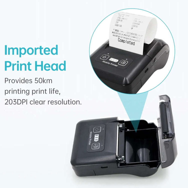 58mm Portable USB Charging Home Phone Bluetooth Thermal Printer(EU Plug)