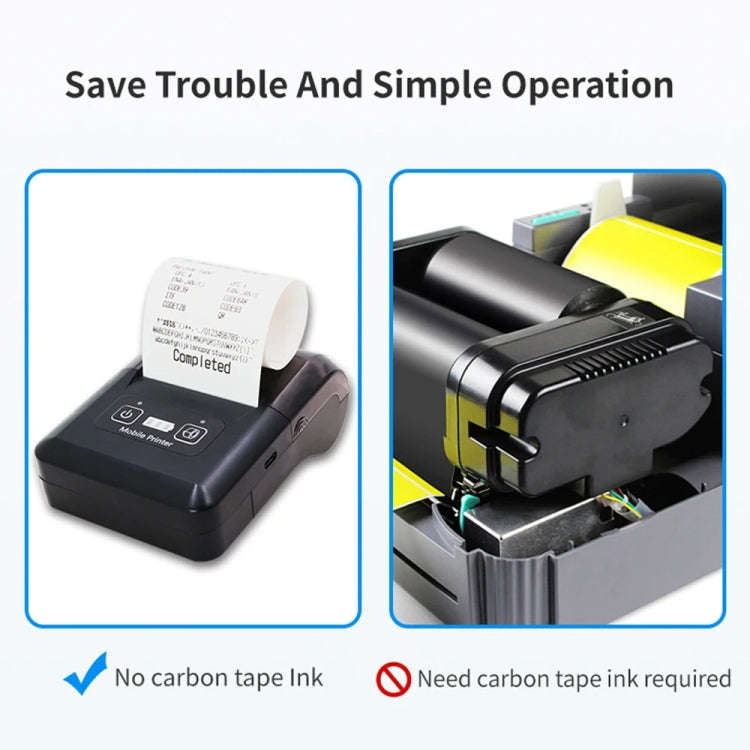 58mm Portable USB Charging Home Phone Bluetooth Thermal Printer(UK Plug)