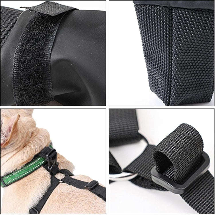 Waterproof Dog Boots Anti-Slip Dog Shoes Pet Paw Protector, Size: L(Black)