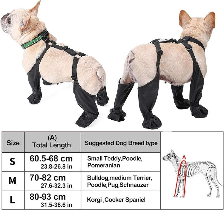 Waterproof Dog Boots Anti-Slip Dog Shoes Pet Paw Protector, Size: M(Black)