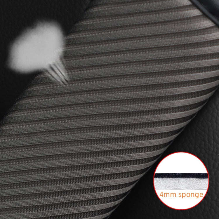 3D Striped Mesh Car Seat Belt Cover Shoulder Pads(Gray)