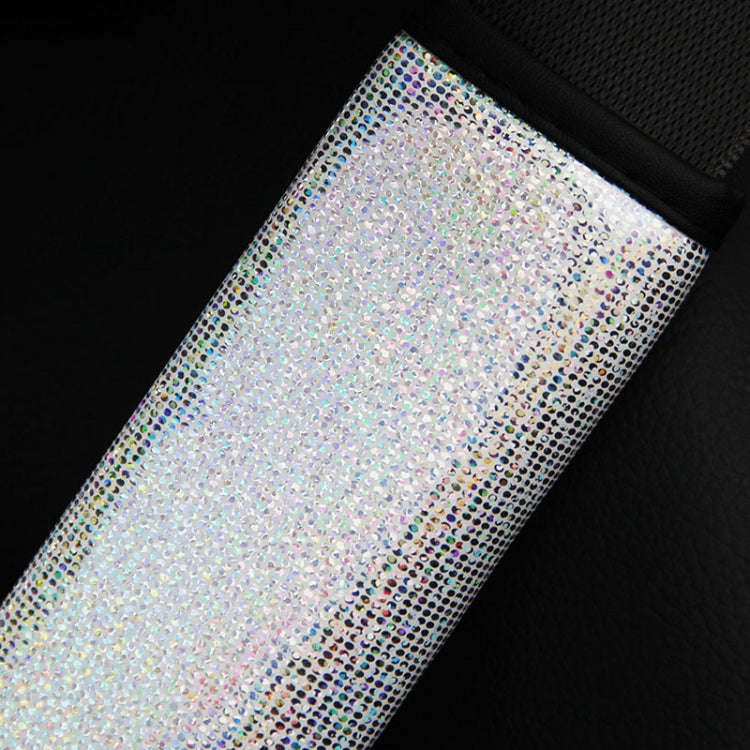 Bling Car Leather Seat Belt Cover Shoulder Pads(Colorful Red)