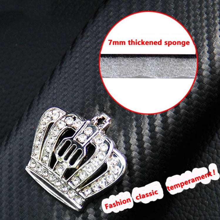 50cm Crown Carbon Fiber Car Leather Seat Belt Cover Shoulder Pads For Trucks