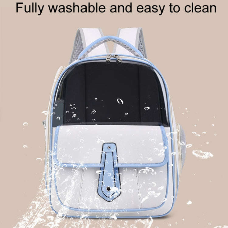 PU Pet Bag Cats And Dogs Outing Carrying Capsule Double Shoulder Backpacks(Model 6 Pink)
