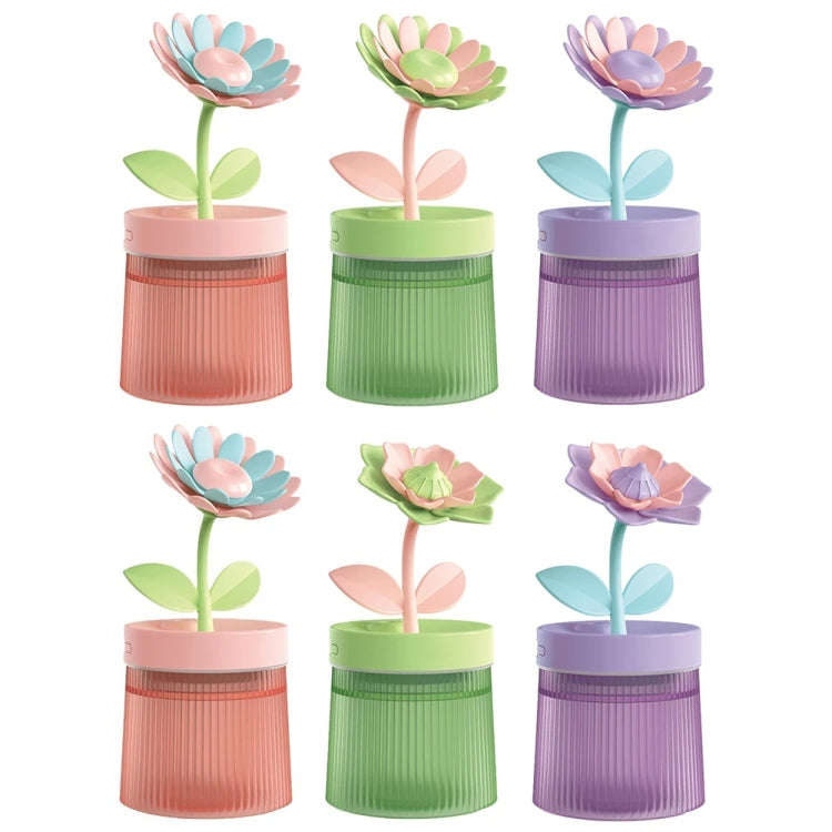 Flower Spray Hhydrating Colorful Atmosphere Light USB Aromatherapy Humidifier, Color: Gardenia Pink